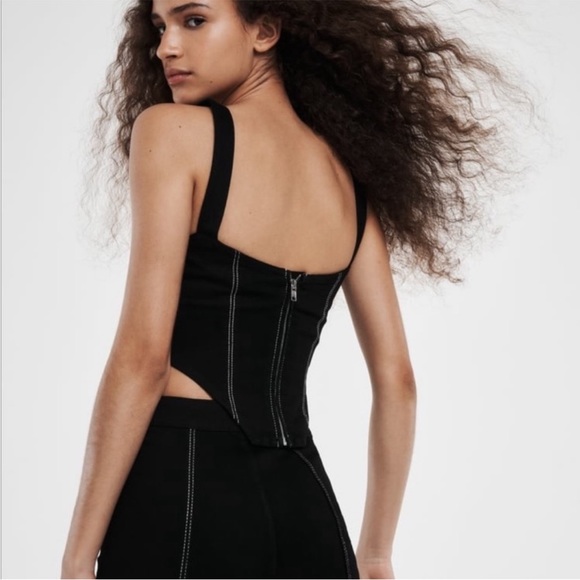 Zara Contrast Stitch Corset Top - Picture 2 of 4